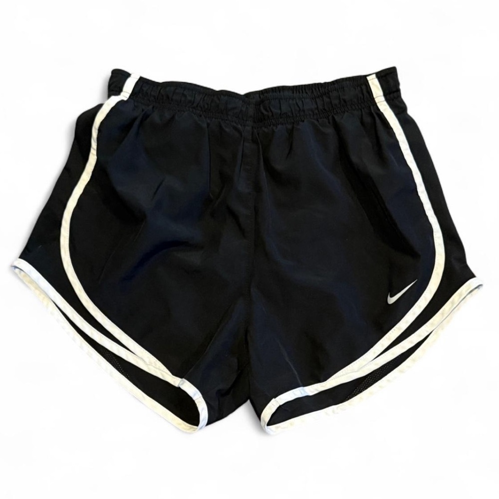 Nike Women's Black and White Athletic Shorts